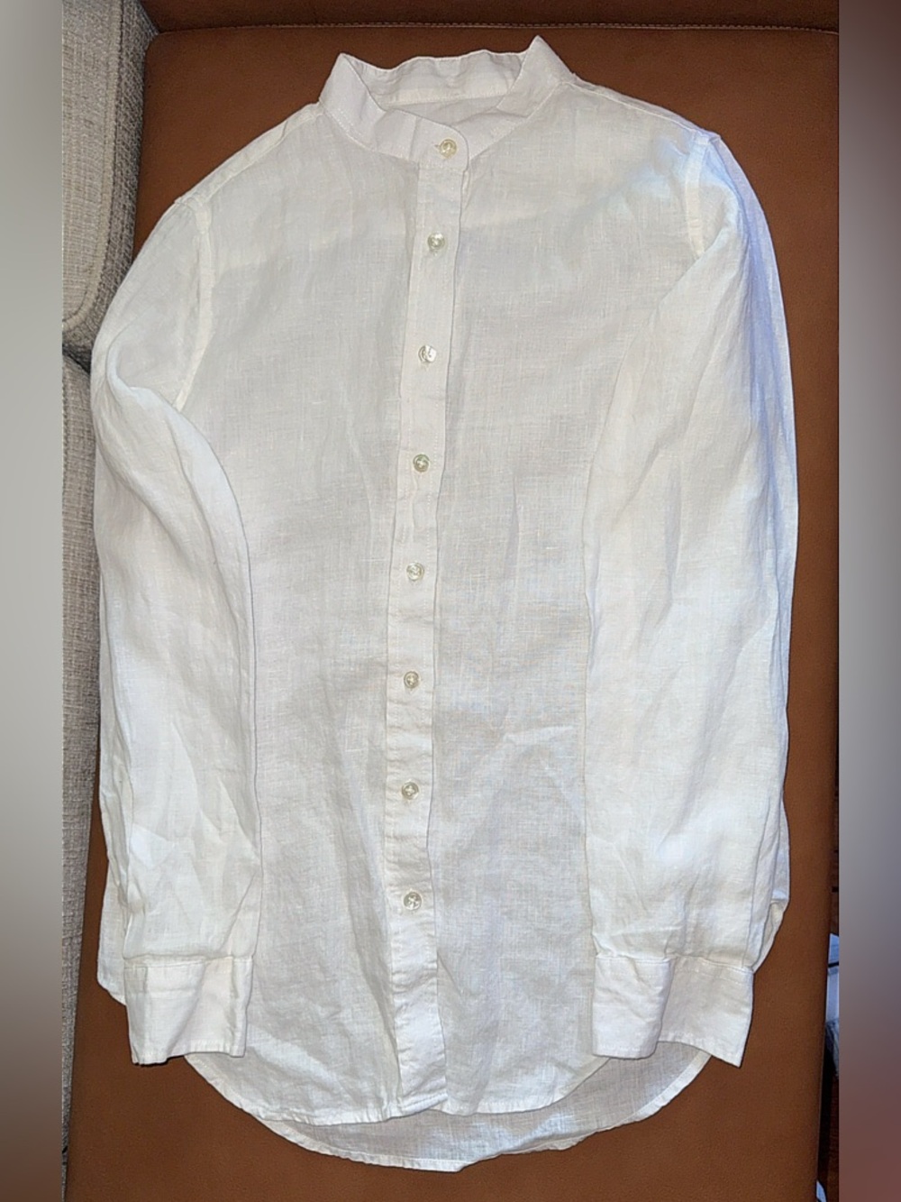 Like New Camixa Lina White Linen Button Down Shirt Size: XS - Picture 6 of 14